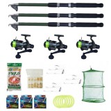 Set 3 lansete Ultra Carp 2.7m, 3 mulinete, pufuleti, 3 gute, ace, 3 forfati, bambine si juvelnic