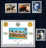 Paraguay 1989 - Jocurile Olimpice, sport, serie incompleta si colita neuzata
