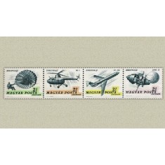 Ungaria 1967 - Aerofila II, avion, aviatie, elicopter, serie ne