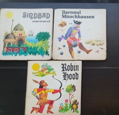 3 cărți povești 3D: Sindbad marinarul, Baronul Munchhausen, Robin Hood