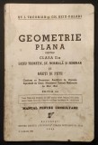 1942 GEOMETRIE PLANA Manual vechi scolar Clasa a II-a Liceu Teoretic Scoala Normala 123 pag ilustrata. Editia I Princeps ST.I Tacorian Gh. Beiu-Paladi