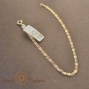 Bratara placata cu aur 18K, unisex, model cu placute intercalate 1-cu-1, 19 cm, Bratari placate cu aur, SaraTremo