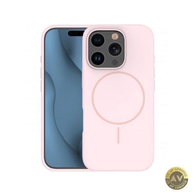 Husa MagSafe pentru Apple iPhone 15 Pro Max OEM Silicone Thin Roz foto