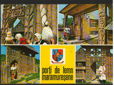 CPI B12316 CARTE POSTALA - PORTI DE LEMN MARAMURESENE foto