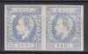 ROMANIA 1872 LP 31c REGELE CAROL I CU BARBA 10 BANI IMPRESIUNE DEFECTUOASA PERECHE GUMA ORIGINALA SARNIERA, Nestampilat