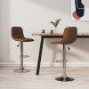 Gossi scaune de bar, 2 buc., maro, material textil