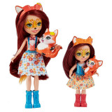 Set papusi surori Enchantimals Felicity Fox &amp;amp; Flick si Feana Fox * Mixte, 3 ani+, Mattel