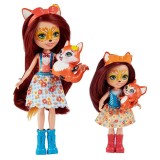 Set papusi surori Enchantimals Felicity Fox &amp;amp; Flick si Feana Fox * Mixte, 3 ani+, Mattel