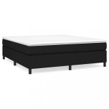 Cumpara ieftin Pat box spring cu saltea, negru, 160x200 cm, textil