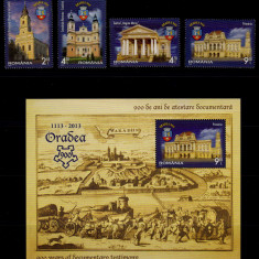 RO 2013 LP 1991+1992 "Oradea-900 ani de atestare " ,seria+ colita nr.567 , MNH