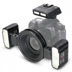 Kit Macro Meike MK-MT24NII 1xTransceiver TTL 2x Blitz-uri Wireless pentru Nikon foto