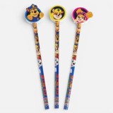 Set 3 Creioane cu Radiere, Albastre, cu Imprimeu Paw Patrol, CMCLASS