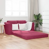 VidaXL Canapea Pat 2 &icirc;n 1 Vin Roșu 148x71x83 cm Catifea