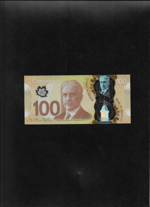 Canada 100 dolari dollars 2011 seria0972635 unc