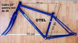 Cadru de bicicleta 23" cadru 58 cm pentru roti de 28"