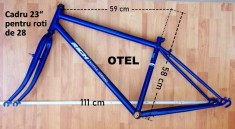 Cadru de bicicleta 23" cadru 58 cm Cadru mare de bicicleta 28"