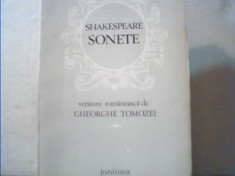 Shakespeare - SONETE / versiune romaneasca de Gheorghe Tomozei { 1978 } foto