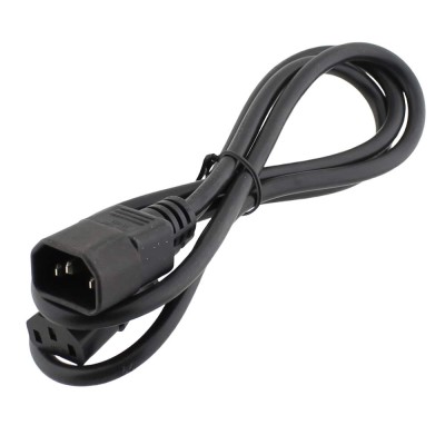 Cablu alimentare AC, 1m, 3 fire, negru, IEC C13 mama, IEC C14 tata, ESPE, T143359 foto