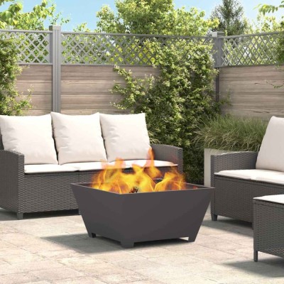 vidaXL Cuptor de foc Negru 80 x 80 x 40 cm Oțel laminat la rece 858968 foto