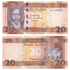 = SOUTH SUDAN - 20 POUND - 2017 - UNC = foto