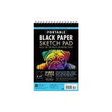 Studio Series Portable Black Paper Sketch Pad 6 X 9 Inches (50 Sheets)