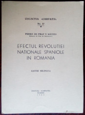 EFECTUL REVOLUTIEI NATIONALE SPANIOLE IN ROMANIA/ED. BILINGVA RO-SPA/MADRID 1962 foto