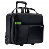 Geanta Business Leitz Smart Traveller, cu Doua Rotile, Poliester, 42x37x20 cm, Negru, Geanta Leitz Smart Traveller, Geanta Business cu Rotile, Geanta