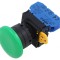 Comutator actionat prin apasare 22mm Verde 1 NO Poz.i