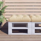vidaXL Pernă de paleți, bej, 58x58x10 cm, material textil