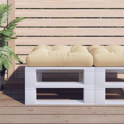 vidaXL Pernă de paleți, bej, 58x58x10 cm, material textil 360903 foto