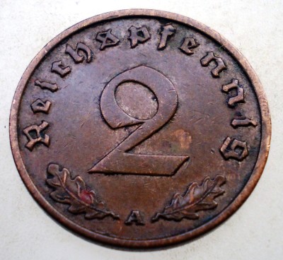 2.971 GERMANIA 2 REICHSPFENNIG 1937 A foto