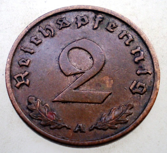 2.971 GERMANIA 2 REICHSPFENNIG 1937 A