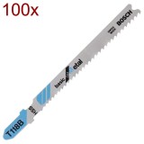 Bosch T 118 B - Panza fierastrau pendular tija cu un prag de prindere (T) 92 mm metal taiere dreapta fina 100 bucati