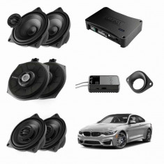 Pachet sistem audio Plug&amp;Play Audison dedicat BMW K4M X4M + Amplificator AP 8.9bit 520W + Conectica dedicata