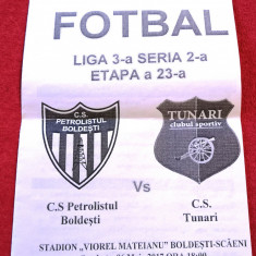 Program meci fotbal PETROLISTUL BOLDESTI - CS TUNARI (06.05.2017)