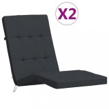 Cumpara ieftin Perne scaun de terasa, 2 buc, negru, tesatura Oxford