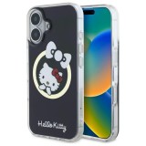Husa MagSafe pentru Apple iPhone 16, Hello Kitty, IML Fun Bow, Neagra