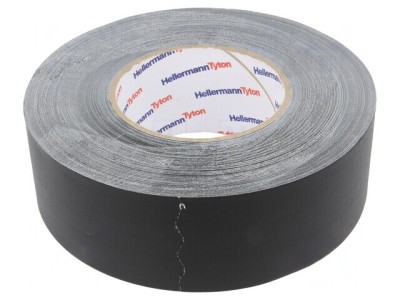 Bandă Textilă Neagră 50mm x 50m 0.31mm HELATAPE TEX foto