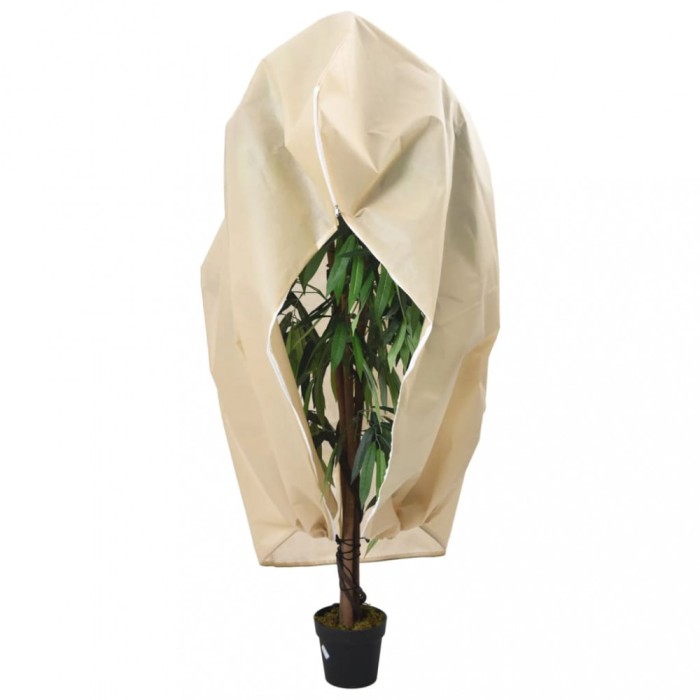 Protecție de fleece pt plante, cu fermoar, 70 g/m&sup2;, 2,36x2 m