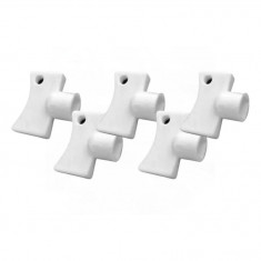 Set 5x Cheie universala pentru aerisit calorifere, din plastic, 21 x 18 x 10 mm, cap tip fluture