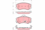 Placute frana Hyundai Elantra III sedan, Elantra IV sedan, Tucson; Kia Sportage II, montare Fata, cu senzor uzura acustic; cu accesorii; TRW