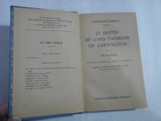 LE DESTIN DE LORD THOMSON OF CARDINGTON suivi de SMARANDA par le brigadier general lord THOMSON of CARDINGTON - PRINCESSE B
