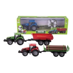 Macheta tractor cu remorca Keycraft, 48 x 11 x 15.5 cm, scara 1:32, 3 ani+ foto