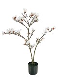 Cumpara ieftin Magnolie alba artificiala in ghiveci 15 x 90 cm