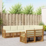 vidaXL Seturi de canapele 8 pcs Natural și Crem Lemn Solid de Acacia 3375010