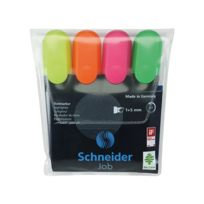 Set Textmarker Schneider Job 4 culori foto