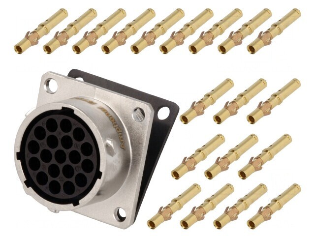 Conector Circular 19 PIN Mamă RT360 Gold Flash