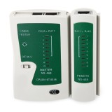 Tester cablu de retea LAN RJ45/ RJ11/ N21CL/ Cat5/ Ethernet/ Line, Alb, Oem