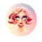 Sticker decorativ Woman, Portocaliu, 64 cm, 7965ST