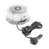 Lampa avertizare rotunda, girofar cu 32 zone LED-uri SMD lumina galbena, prindere magnetica, intrerupator ON/OFF cu indicator luminos, 12V/24V Breckne